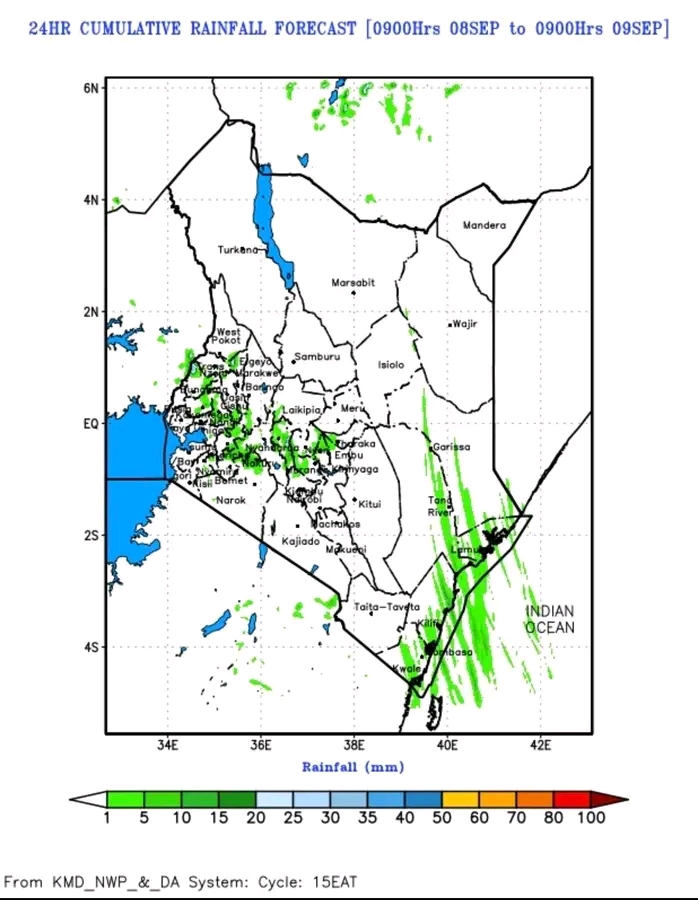 Kenya weather forecast: 8–14 September 2026